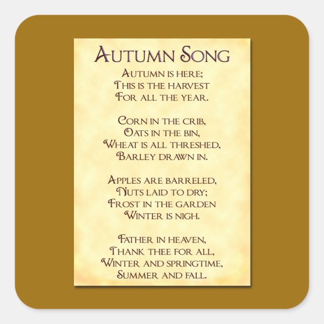 Stick d'automne Thanksgiving Harvest Sticker (Devant)