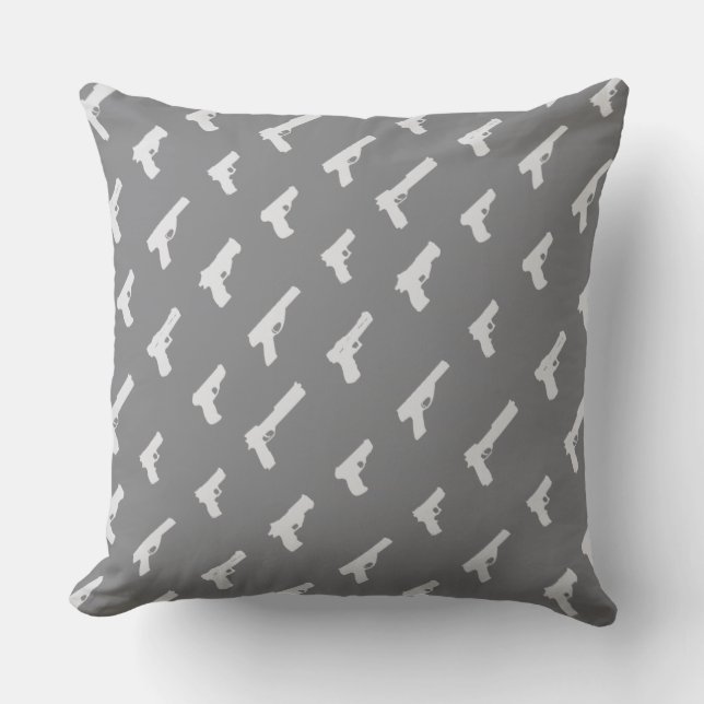 Stick 'em Up Throw Pillow (Front)