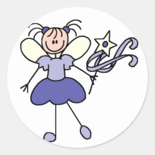 Stick Fairy Angel In Purple Sticker