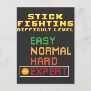 Stick fighting Martial Arts Coach Console Expert Postcard