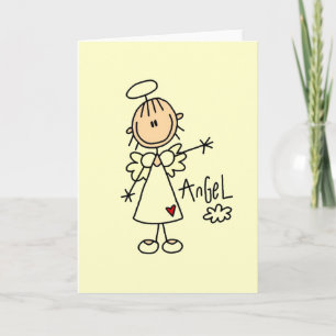 Stick Figure Angel T-shirts and Gifts Card