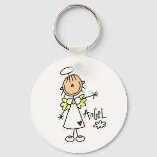 Stick Figure Angel T-shirts and Gifts Keychain