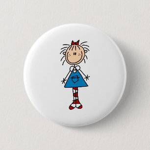 Stick Figure Annie Button