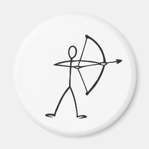 Stick figure archer t-shirts and gifts. magnet