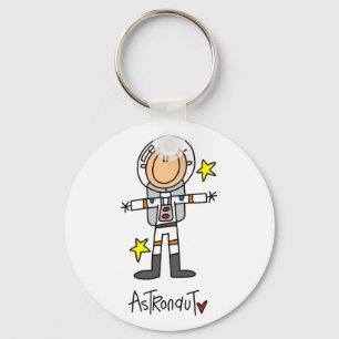 Stick Figure Astronaut T-shirts and Gifts Keychain