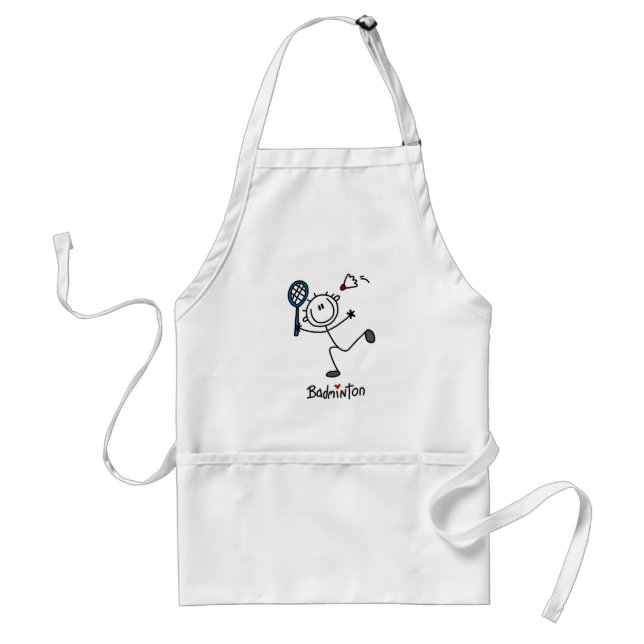 Stick Figure Badminton T-shirts and Gifts Standard Apron (Front)