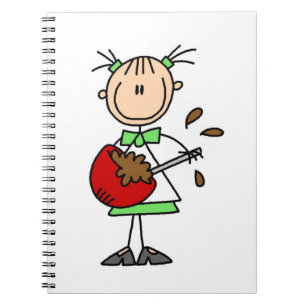 Stick Figure Baker Mixing Batter Notebook