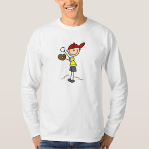 Stick Figure Baseball T-Shirt