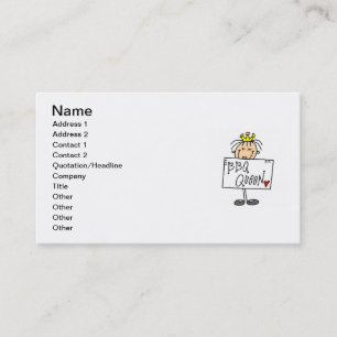 Stick Figure BBQ Queen Business Card