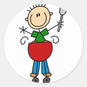 Stick Figure Bbq Sticker