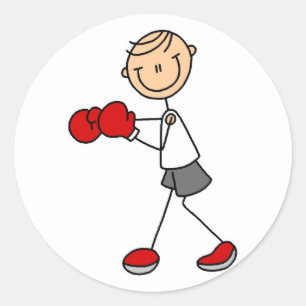Stick Figure Boxing Sticker