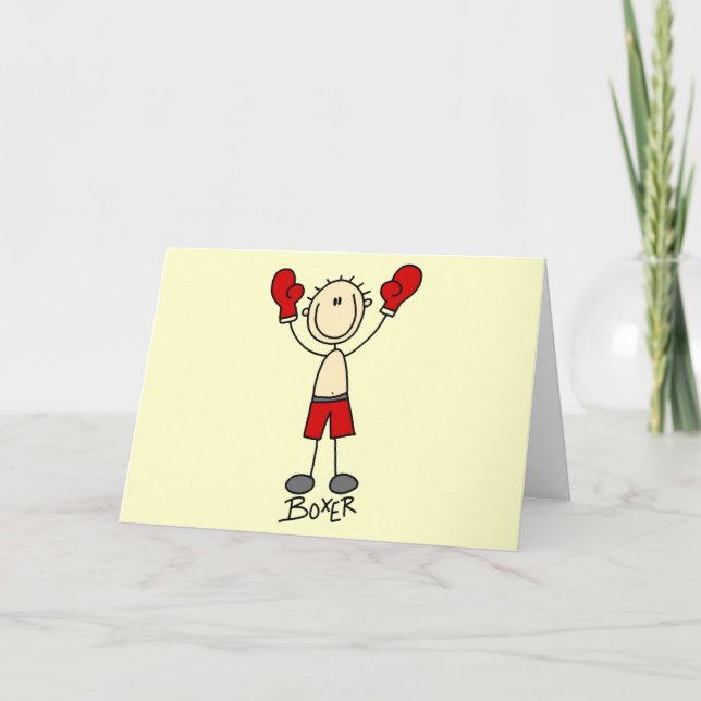 Stick Figure Boxing T-shirts and Gifts Card (Front)