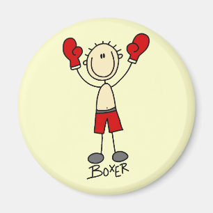 Stick Figure Boxing T-shirts and Gifts Magnet