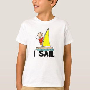 Stick Figure Boy I Sail T-Shirt