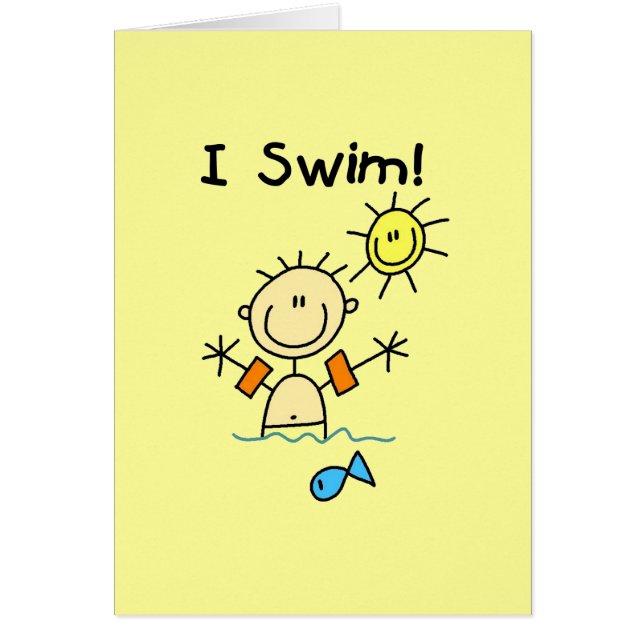 Stick Figure Boy I Swim (Front)