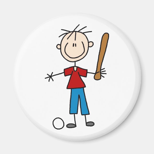 Stick Figure Boy Magnet (Front)