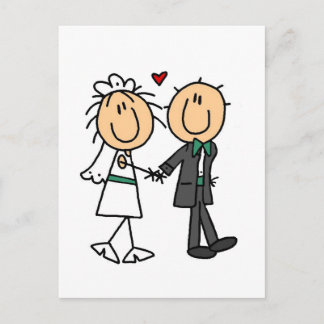 Stick Figure Bride and Groom Invitations