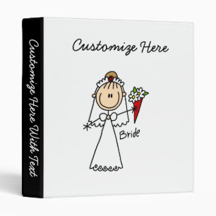 Stick Figure Bride T shirts and Gifts Binder