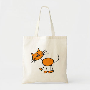 Stick Figure Cat T-shirts and Gifts Tote Bag