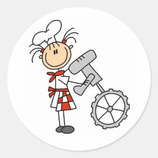 Stick Figure Chef Using Mixer Stickers