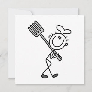 Stick Figure Chef With Fork