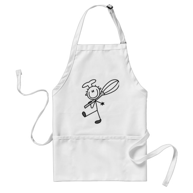 Stick Figure Chef with Whipper Standard Apron (Front)