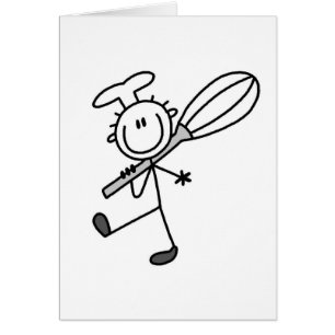 Stick Figure Chef with Whisk Tshirts