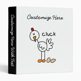 Stick Figure Chicken T-shirts and Gifts Binder