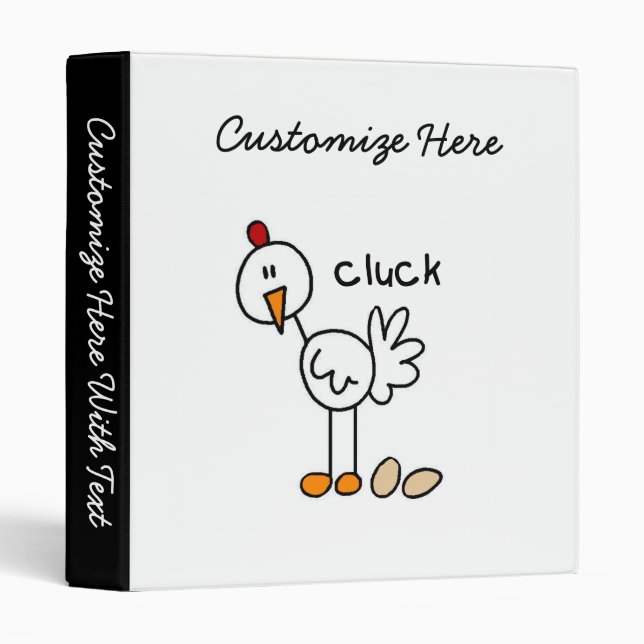 Stick Figure Chicken T-shirts and Gifts Binder (Front/Spine)