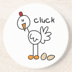 Stick Figure Chicken T-shirts and Gifts Coaster