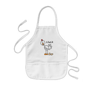 Stick Figure Chicken Tshirts and Gifts Kids Apron