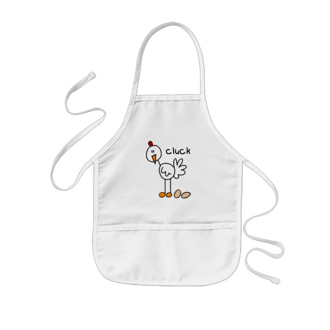 Stick Figure Chicken Tshirts and Gifts Kids Apron (Front)