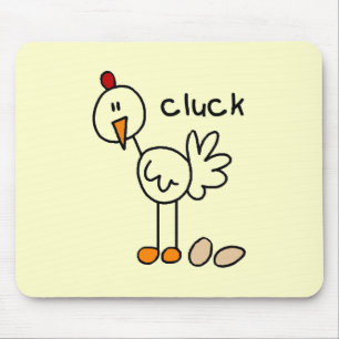Stick Figure Chicken Tshirts and Gifts Mouse Pad