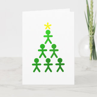 Stick Figure Christmas Tree Card