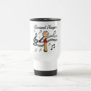 Stick Figure Clarinet Player Tshirts and Gifts Travel Mug