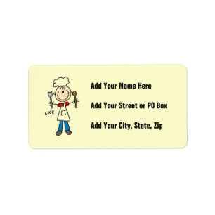Stick Figure Cook Label