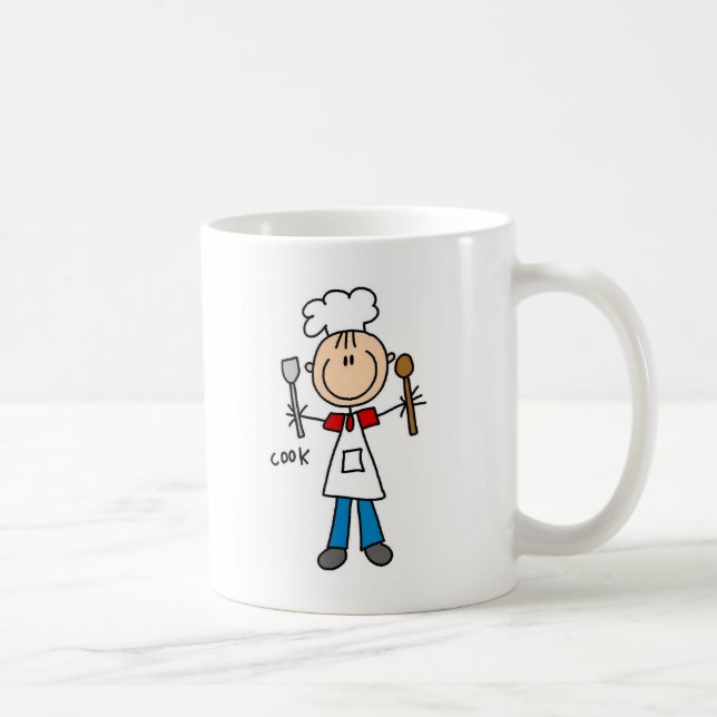 Stick Figure Cook T-shirts and Gifts Coffee Mug (Right)