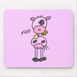 Stick Figure Cow Tshirts and Gifts Mouse Pad