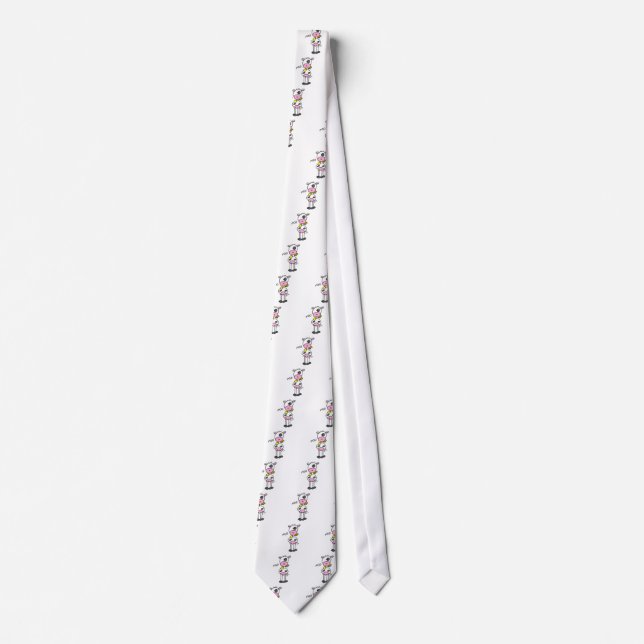 Stick Figure Cow Tshirts and Gifts Tie (Front)