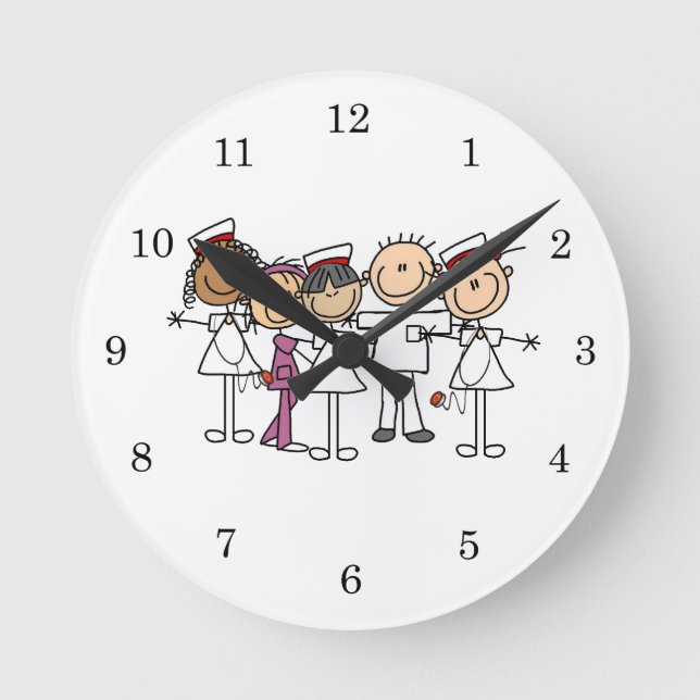 Stick Figure Cowboy Wall Clock - Customized (Front)