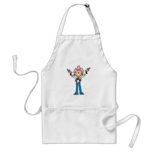 Stick Figure Cowgirl Sheriff Tshirts Standard Apron
