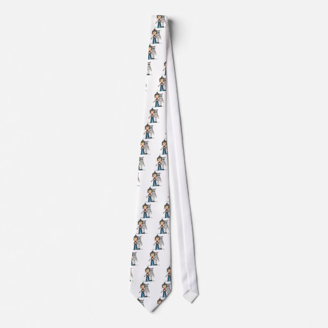 Stick Figure Cowgirl with Horse Tshirts Tie (Front)