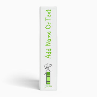 Stick Figure Crayons Teacher Binder