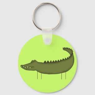 Stick Figure Crocodile tshirts and Gifts Keychain