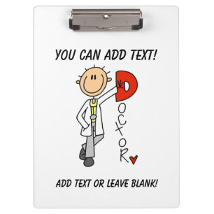 Stick Figure D is for Doctor Clipboard