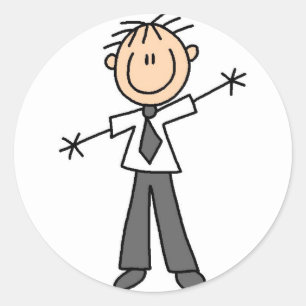 Stick Figure Dad Sticker