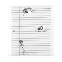 Stick Figure Drawing of Spies and Spy on Lines
