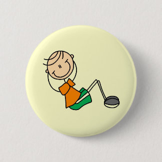 Stick Figure Exercising T-shirts and Gifts 2 Inch Round Button