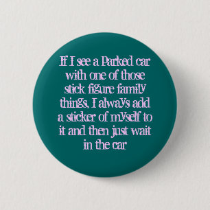 Stick Figure Family 2 Inch Round Button