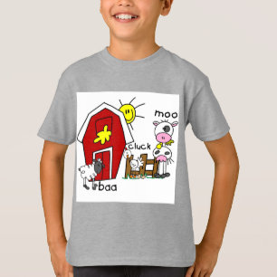 Stick Figure Farm Animals Tshirts and Gifts